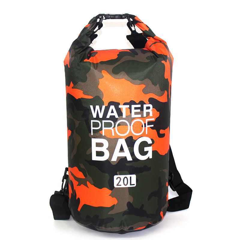 20L Camouflage drift waterproof bag waterproof bucket bag polyester light drift bag