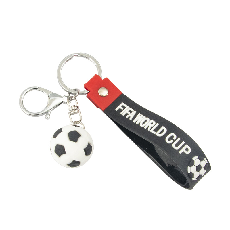 Silicone Key Rings Football Keychains for Boys Girls