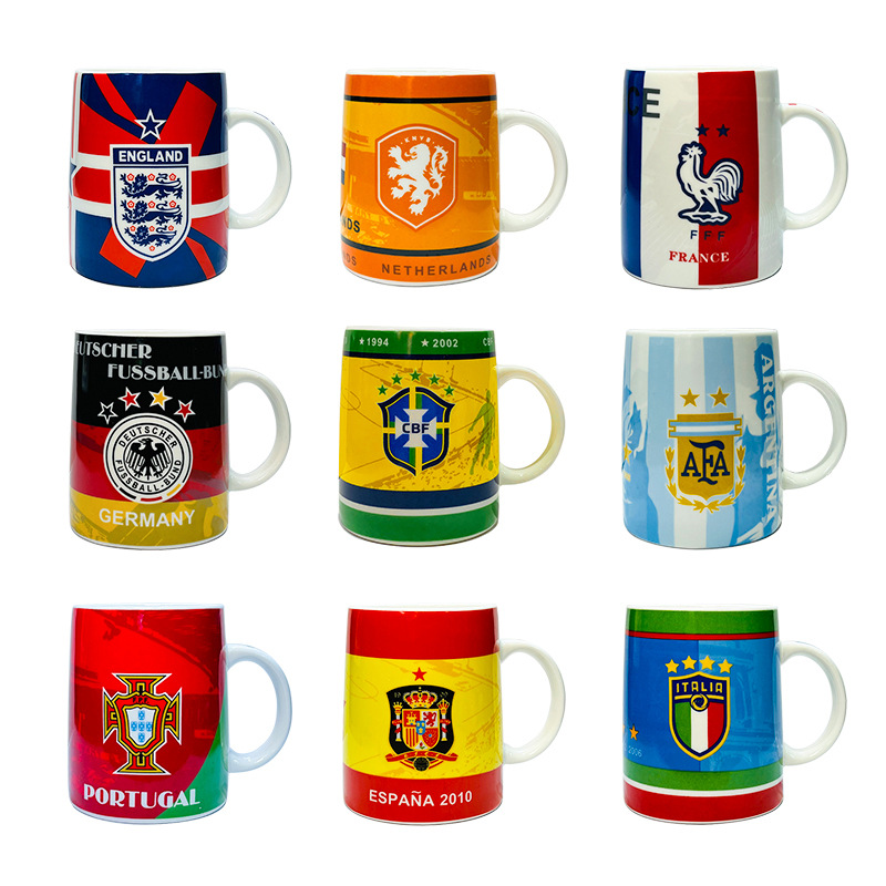 Soccer National Team Crest Ceramic Coffee Mug Tea Cup