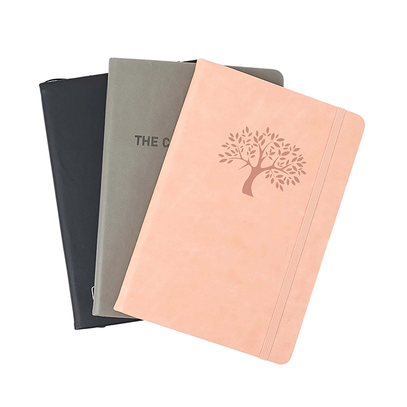 Notebook custom logo hard cover soft leather diary planner PU notebook