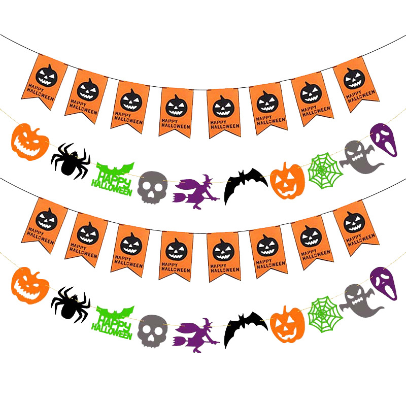 Halloween  Hanging Felt Garland Banner for Decorations