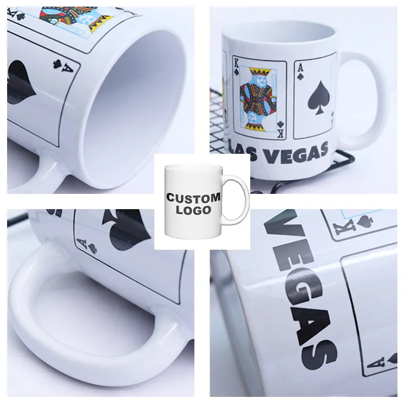Hot sale white coating thermal sublimation souvenir gift ceramic mug