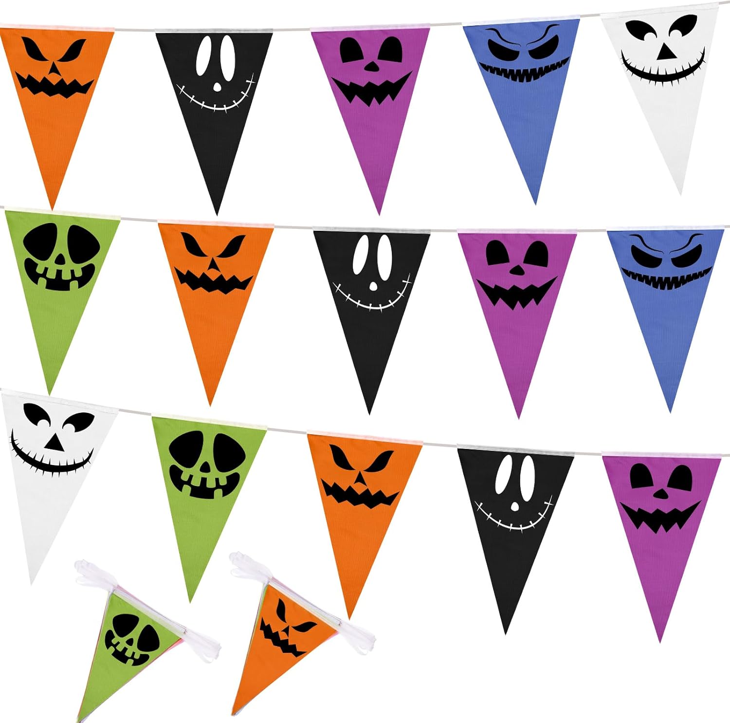 Halloween Pennant Banner Flags for Halloween Party Hanging Decoration