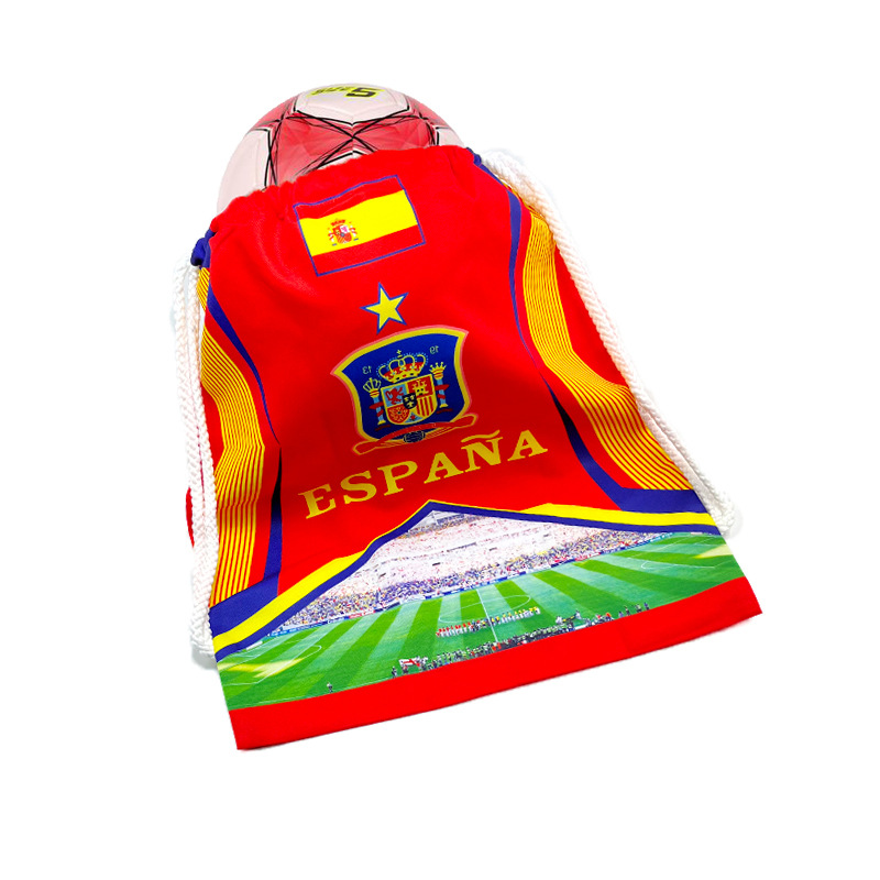 New Football Drawstring Backpack  Souvenir for Soccer Fans