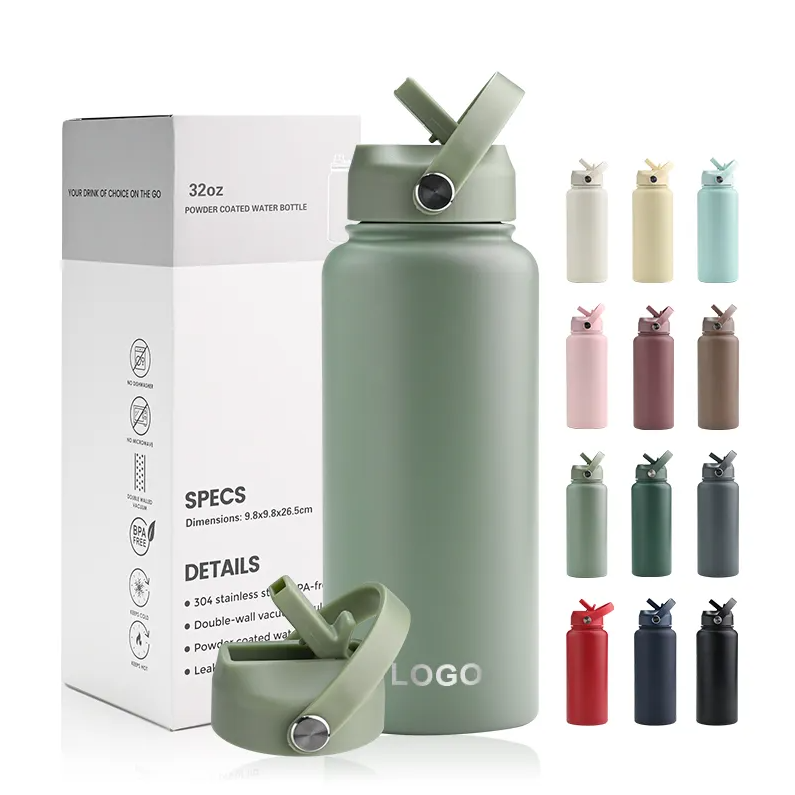 Sport Bicycle Double Wall Reusable Insulated Water Bottle