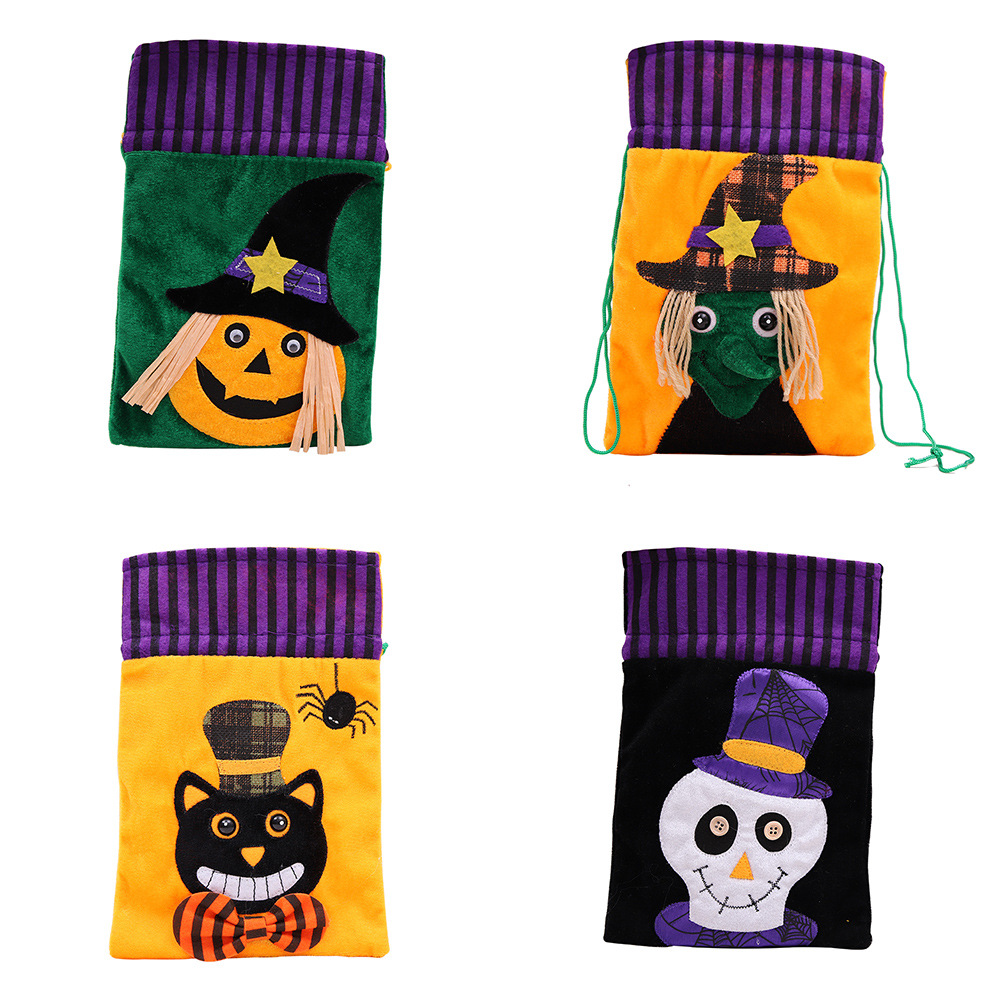 Halloween Soft Velvet Trick or Treat Bags