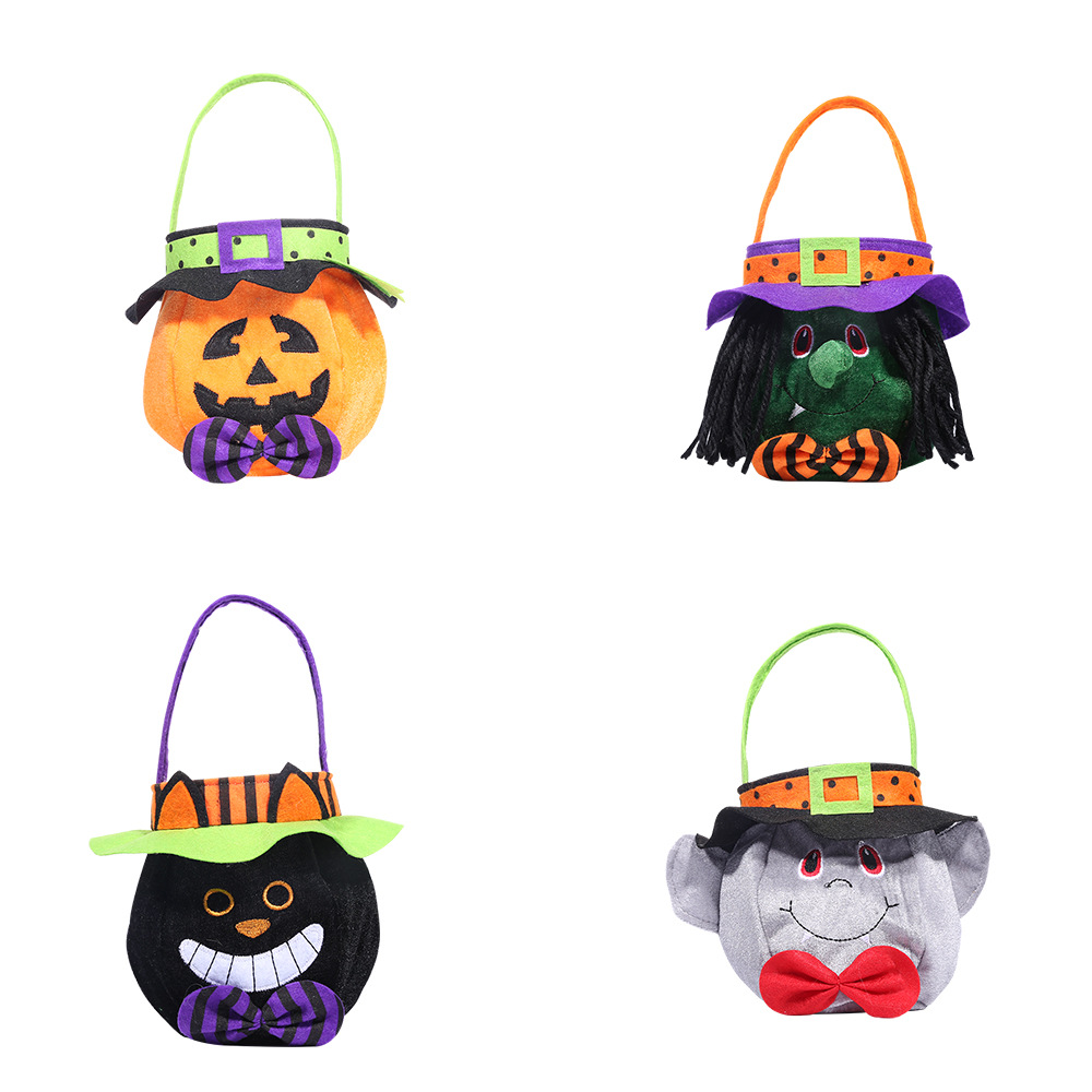Pumpkin Candy Treat Bags for Halloween Party Favor Supplies