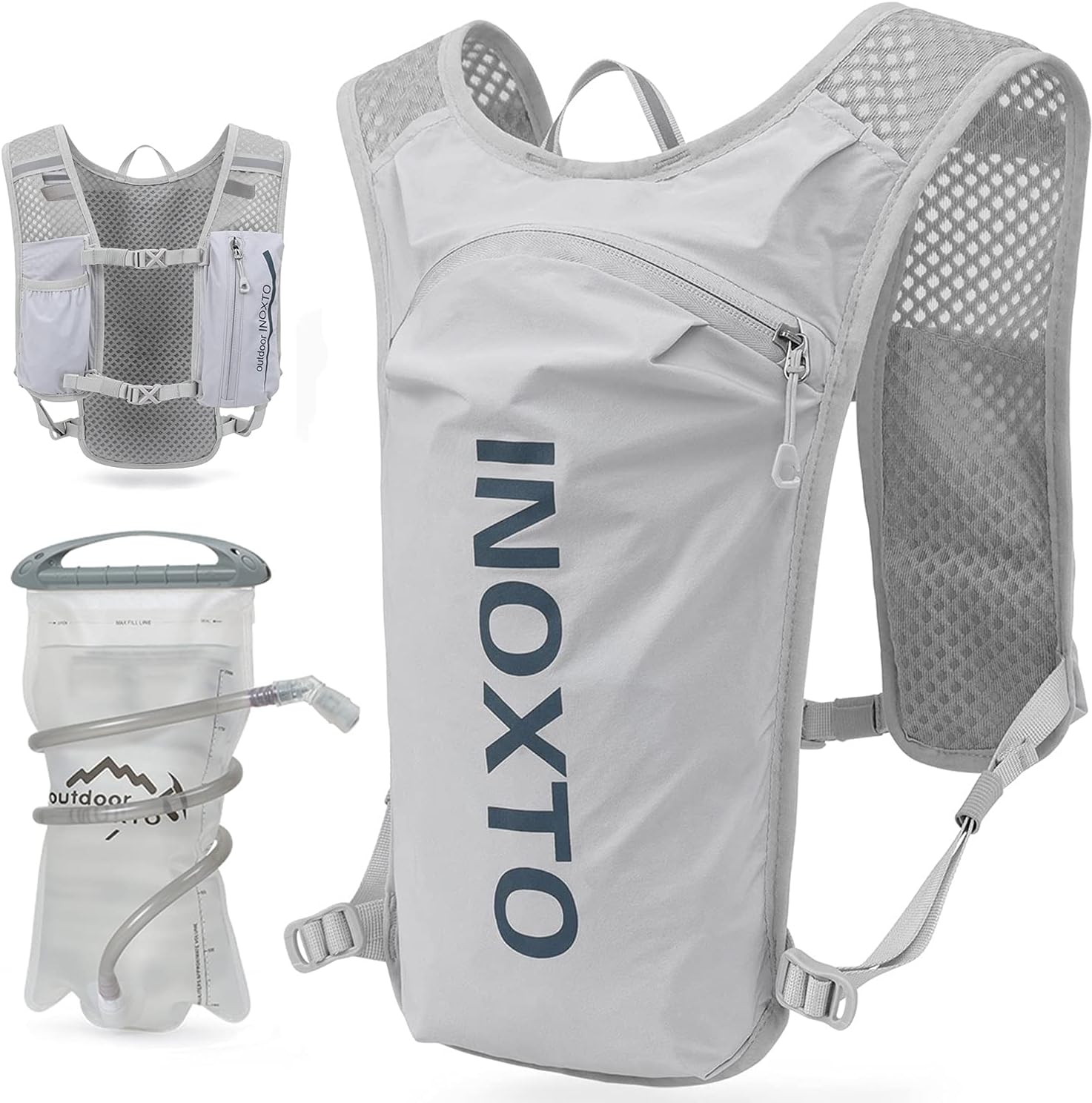 Running Hydration Vest 1.5L Bladder Bag Daypack for Hiking  Running Cycling Marathon