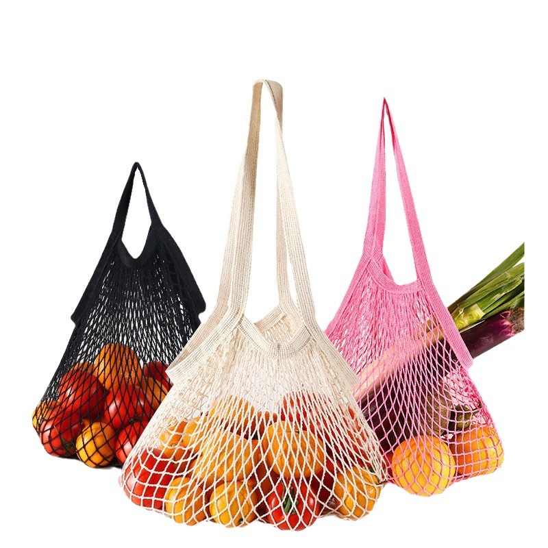 Reusable Grocery Tote String Net Shopping Cotton Mesh Bags