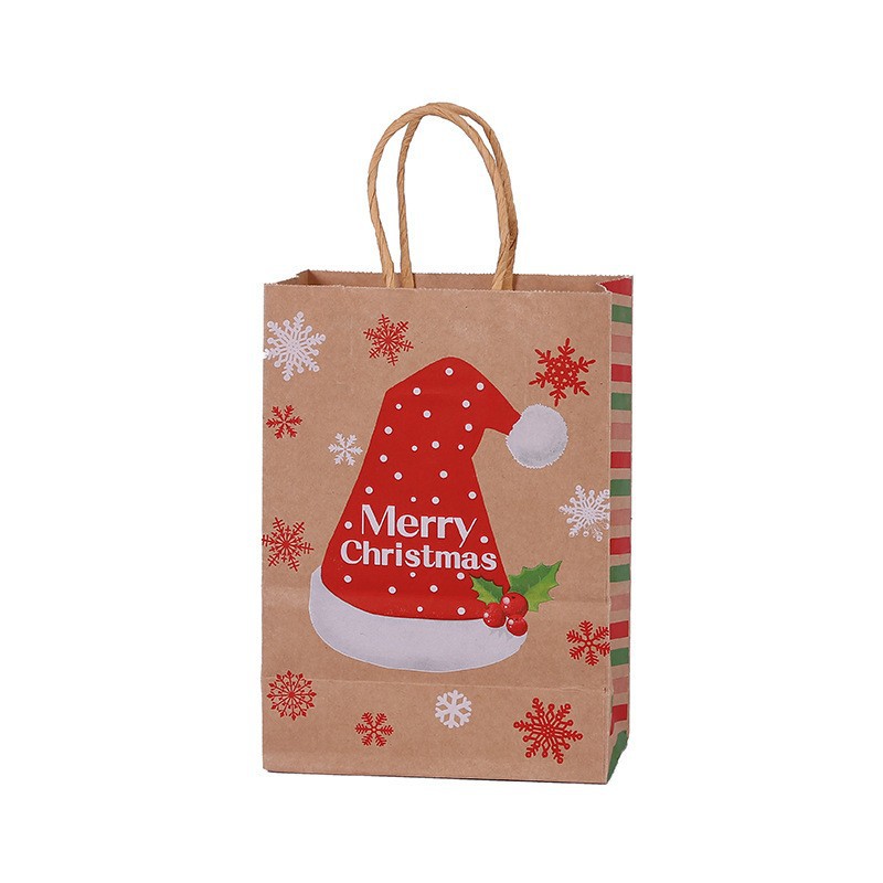 Christmas Gift Bags Kraft Holiday Wrapping Paper Bags