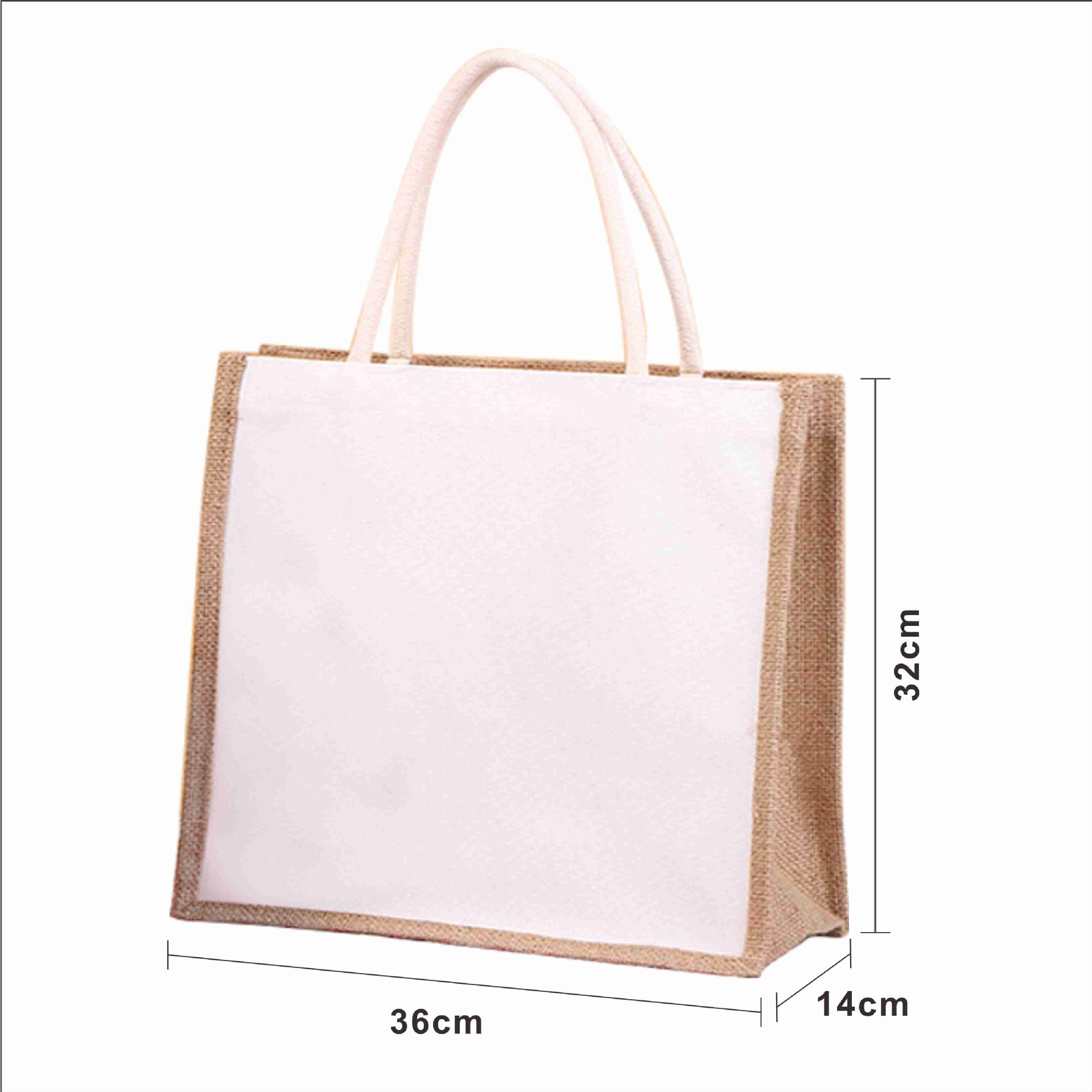 Jute Tote Bag Natural Natural Burlap Bag