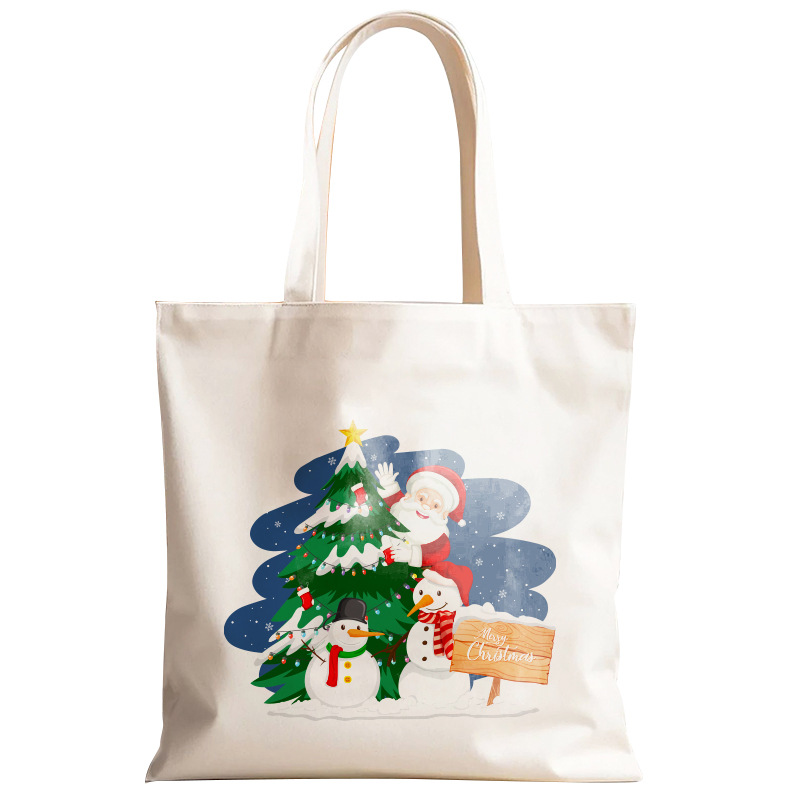Christmas Canvas Tote Bags Merry Christmas Canvas Bags