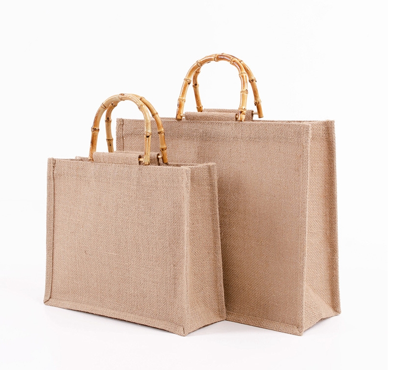 Jute Handle Tote Bag Shopping Bags